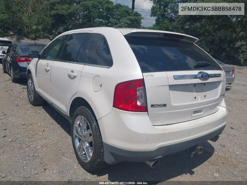 2011 Ford Edge Limited VIN: 2FMDK3KC5BBB58478 Lot: 42716473