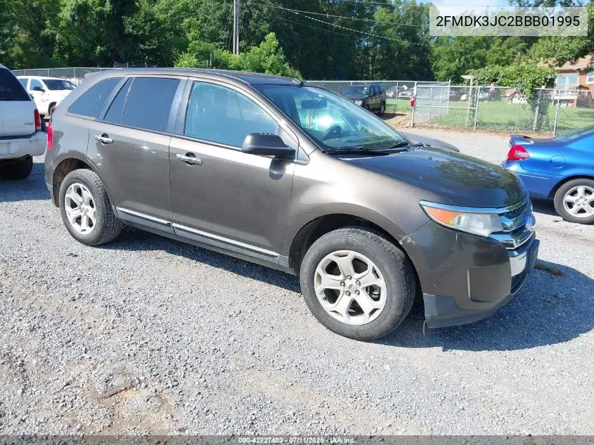 2011 Ford Edge Sel VIN: 2FMDK3JC2BBB01995 Lot: 42727403