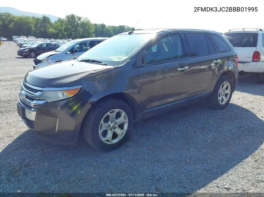 2011 Ford Edge Sel VIN: 2FMDK3JC2BBB01995 Lot: 42727403