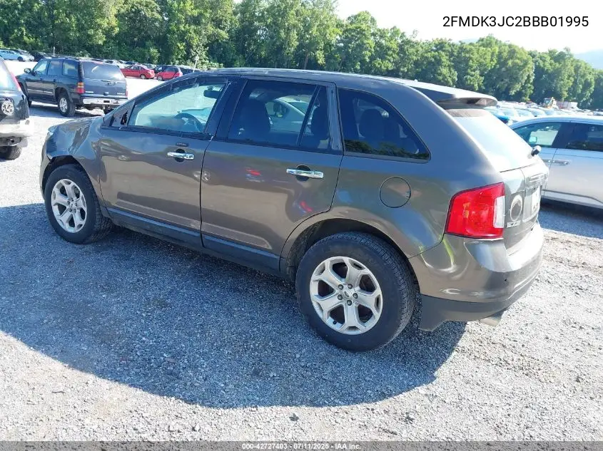 2011 Ford Edge Sel VIN: 2FMDK3JC2BBB01995 Lot: 42727403