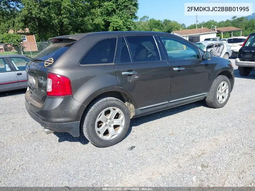 2011 Ford Edge Sel VIN: 2FMDK3JC2BBB01995 Lot: 42727403