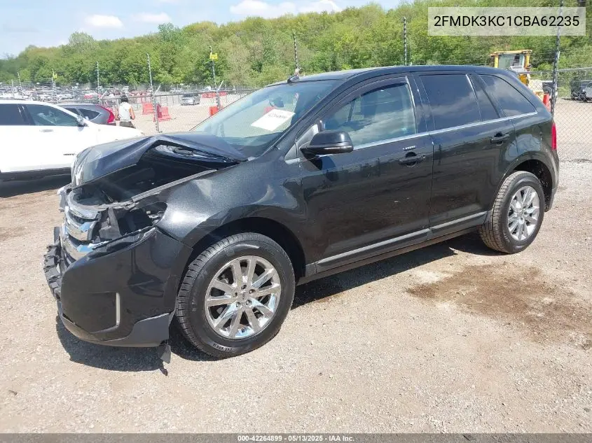 2012 Ford Edge Limited VIN: 2FMDK3KC1CBA62235 Lot: 42264899