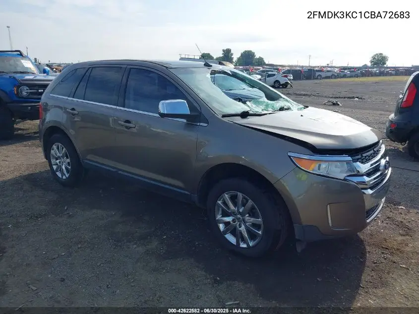 2012 Ford Edge Limited VIN: 2FMDK3KC1CBA72683 Lot: 42622582