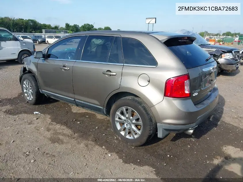 2012 Ford Edge Limited VIN: 2FMDK3KC1CBA72683 Lot: 42622582