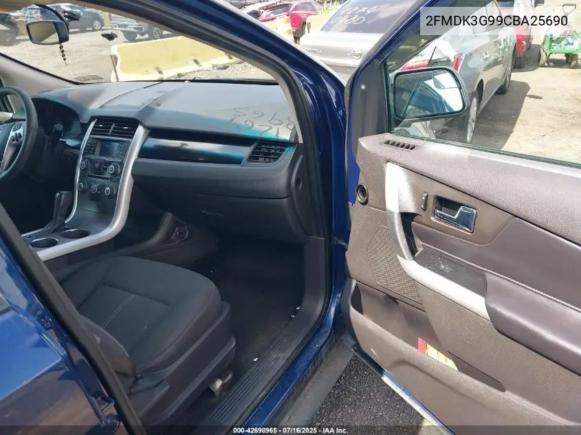 2012 Ford Edge Se VIN: 2FMDK3G99CBA25690 Lot: 42698965