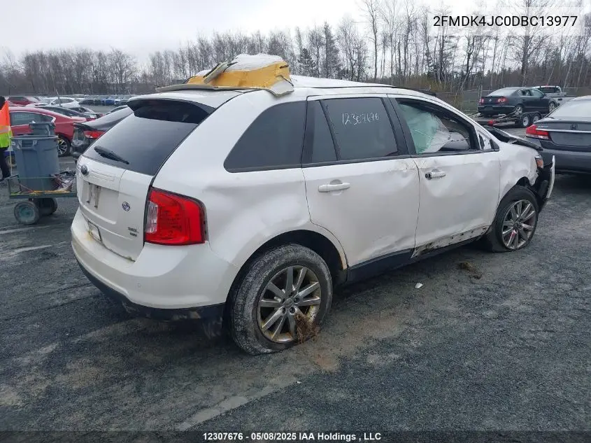 2013 Ford Edge Sel VIN: 2FMDK4JC0DBC13977 Lot: 12307676
