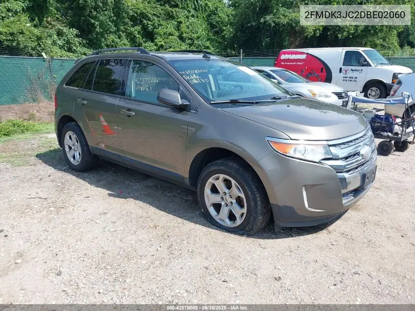 2013 Ford Edge Sel VIN: 2FMDK3JC2DBE02060 Lot: 42578000
