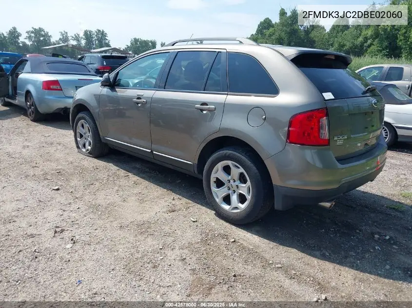 2013 Ford Edge Sel VIN: 2FMDK3JC2DBE02060 Lot: 42578000