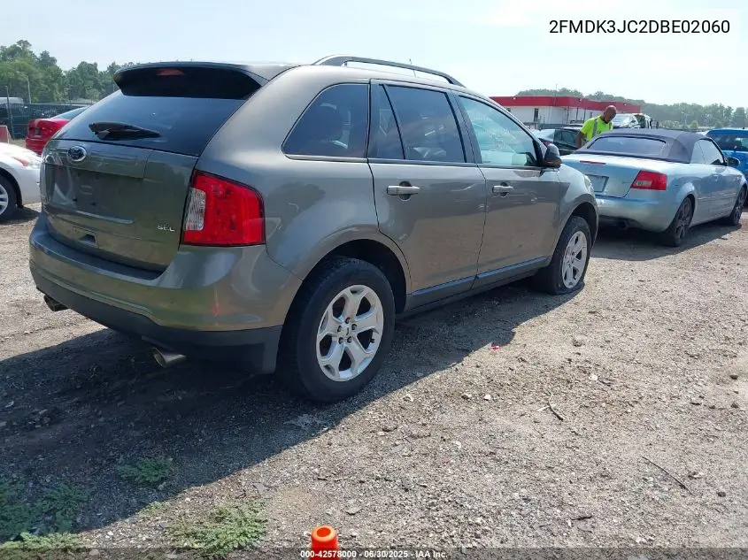 2013 Ford Edge Sel VIN: 2FMDK3JC2DBE02060 Lot: 42578000