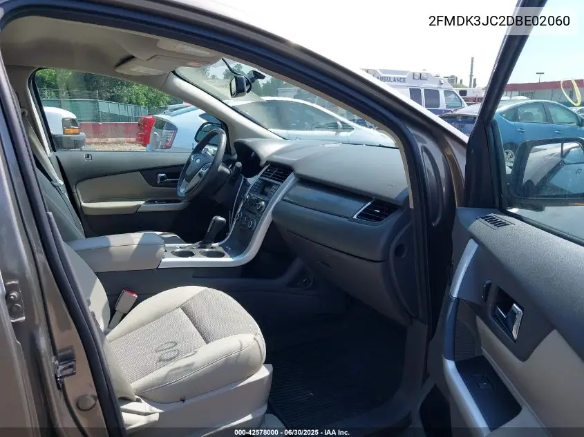 2013 Ford Edge Sel VIN: 2FMDK3JC2DBE02060 Lot: 42578000