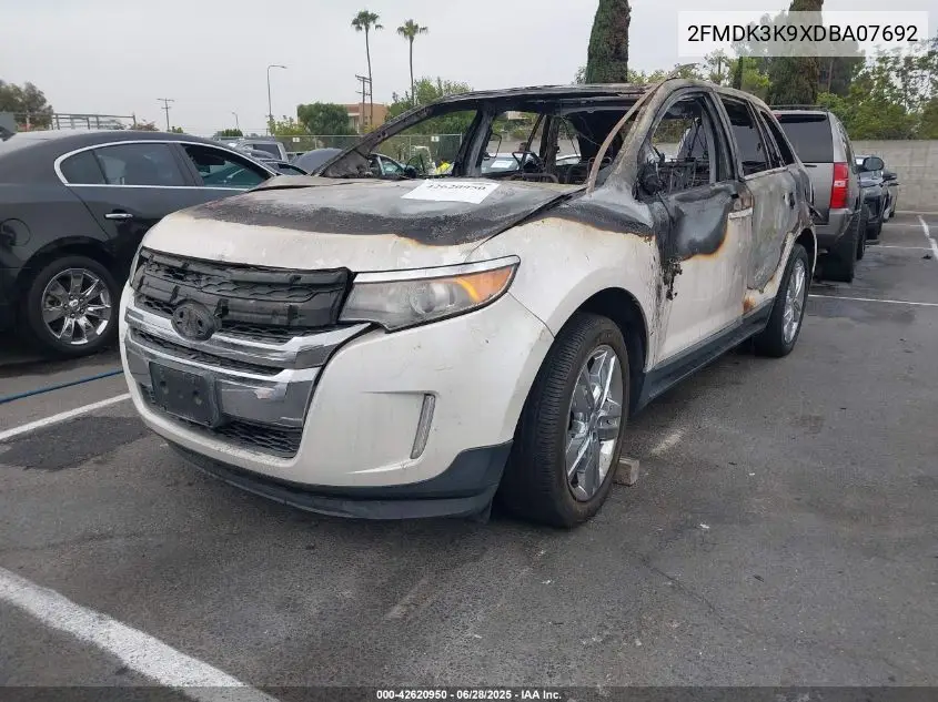 2013 Ford Edge Limited VIN: 2FMDK3K9XDBA07692 Lot: 42620950