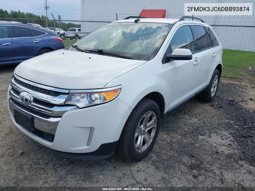 2013 Ford Edge Sel VIN: 2FMDK3JC6DBB93874 Lot: 42621496