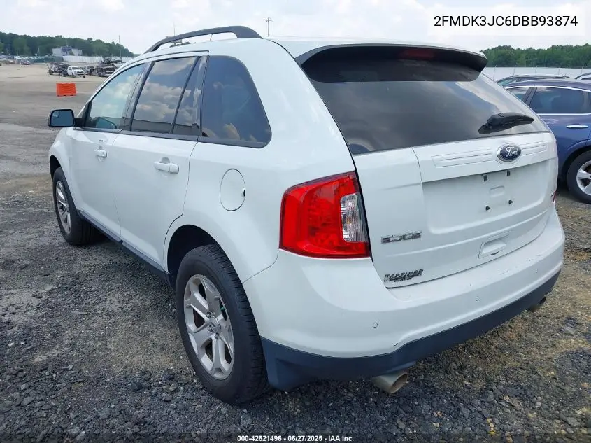 2013 Ford Edge Sel VIN: 2FMDK3JC6DBB93874 Lot: 42621496