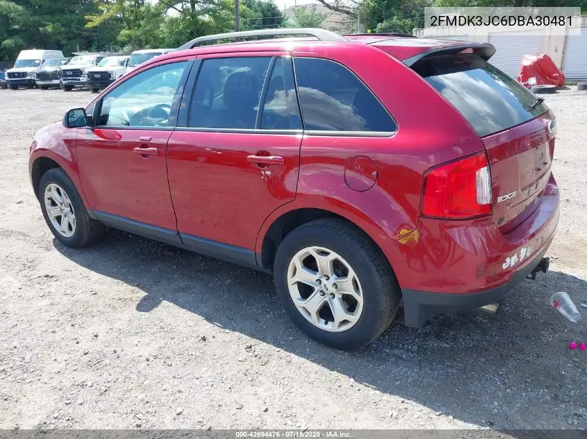 2013 Ford Edge Sel VIN: 2FMDK3JC6DBA30481 Lot: 42694476