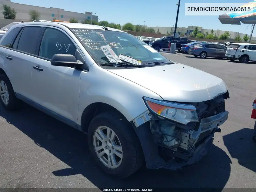 2013 Ford Edge Se VIN: 2FMDK3GC9DBA60615 Lot: 42714548
