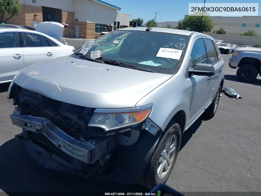 2013 Ford Edge Se VIN: 2FMDK3GC9DBA60615 Lot: 42714548