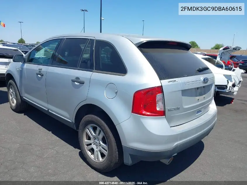 2013 Ford Edge Se VIN: 2FMDK3GC9DBA60615 Lot: 42714548