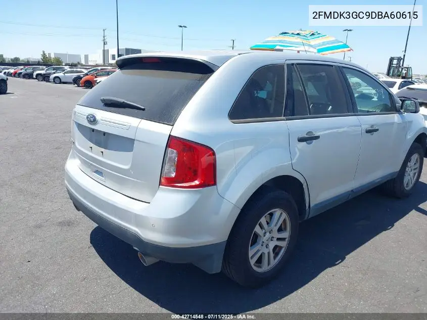 2013 Ford Edge Se VIN: 2FMDK3GC9DBA60615 Lot: 42714548