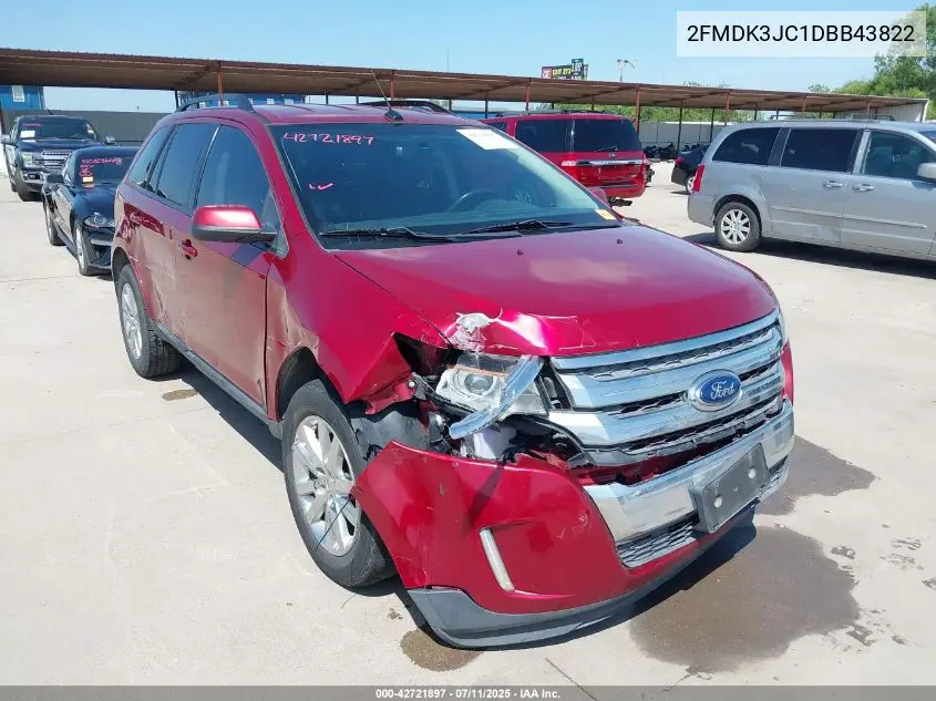 2013 Ford Edge Sel VIN: 2FMDK3JC1DBB43822 Lot: 42721897