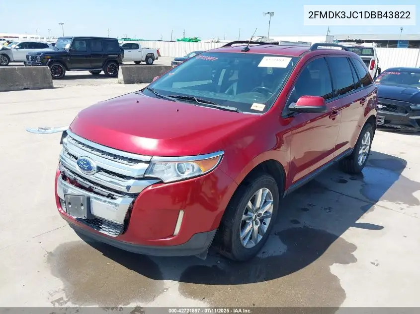 2013 Ford Edge Sel VIN: 2FMDK3JC1DBB43822 Lot: 42721897
