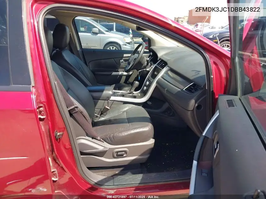 2013 Ford Edge Sel VIN: 2FMDK3JC1DBB43822 Lot: 42721897