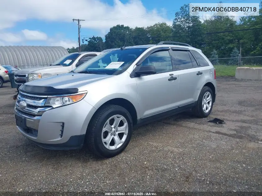 2013 Ford Edge Se VIN: 2FMDK4GC6DBB40718 Lot: 42752592