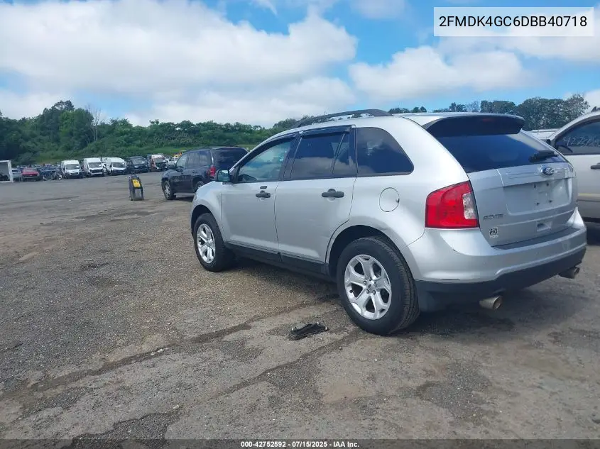2013 Ford Edge Se VIN: 2FMDK4GC6DBB40718 Lot: 42752592
