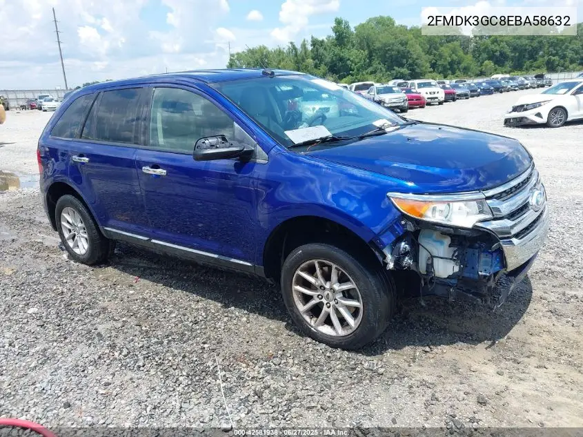 2014 Ford Edge Se VIN: 2FMDK3GC8EBA58632 Lot: 42581938