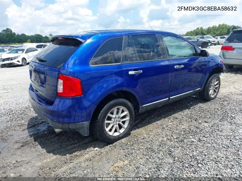 2014 Ford Edge Se VIN: 2FMDK3GC8EBA58632 Lot: 42581938