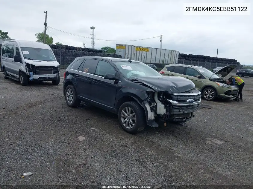 2014 Ford Edge Limited VIN: 2FMDK4KC5EBB51122 Lot: 42728362