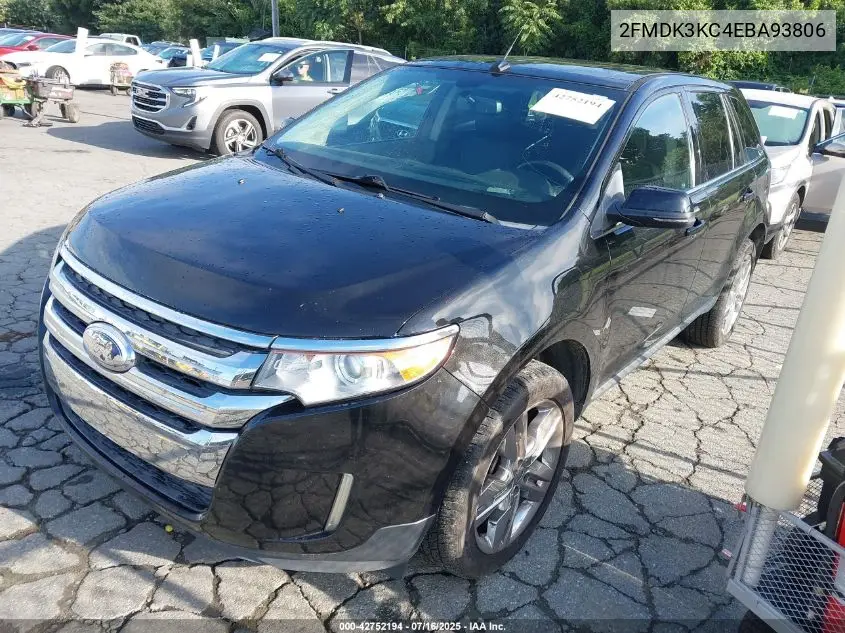 2014 Ford Edge Limited VIN: 2FMDK3KC4EBA93806 Lot: 42752194