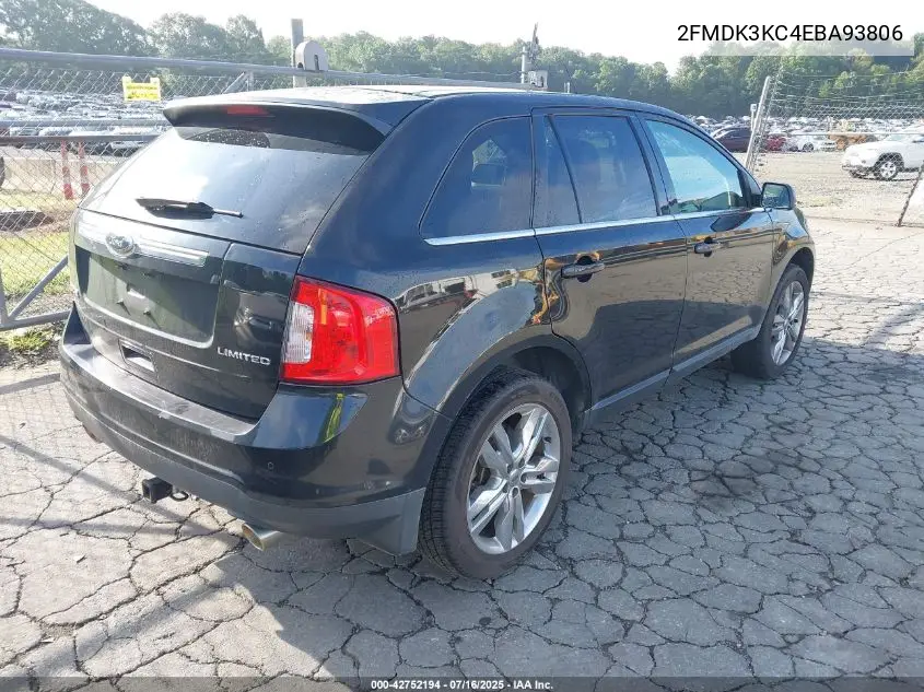 2014 Ford Edge Limited VIN: 2FMDK3KC4EBA93806 Lot: 42752194