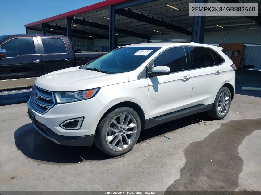 2016 Ford Edge Titanium VIN: 2FMPK3K84GBB82660 Lot: 42607914