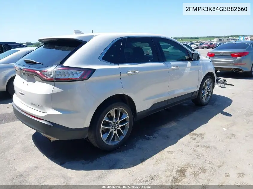2016 Ford Edge Titanium VIN: 2FMPK3K84GBB82660 Lot: 42607914