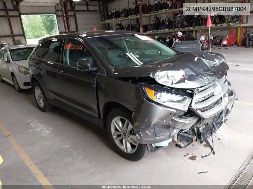 2016 Ford Edge Sel VIN: 2FMPK4J95GBB87804 Lot: 42625628