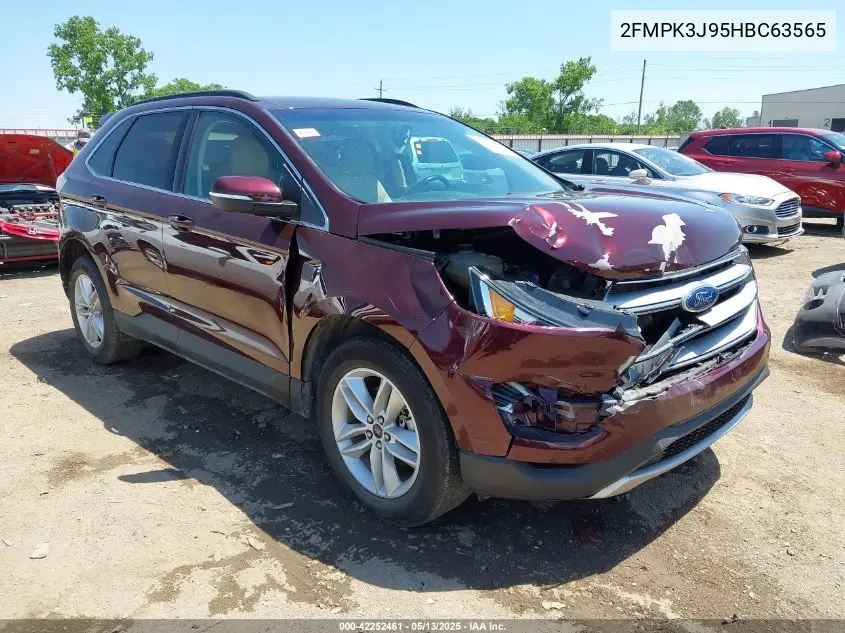 2017 Ford Edge Sel VIN: 2FMPK3J95HBC63565 Lot: 42252461