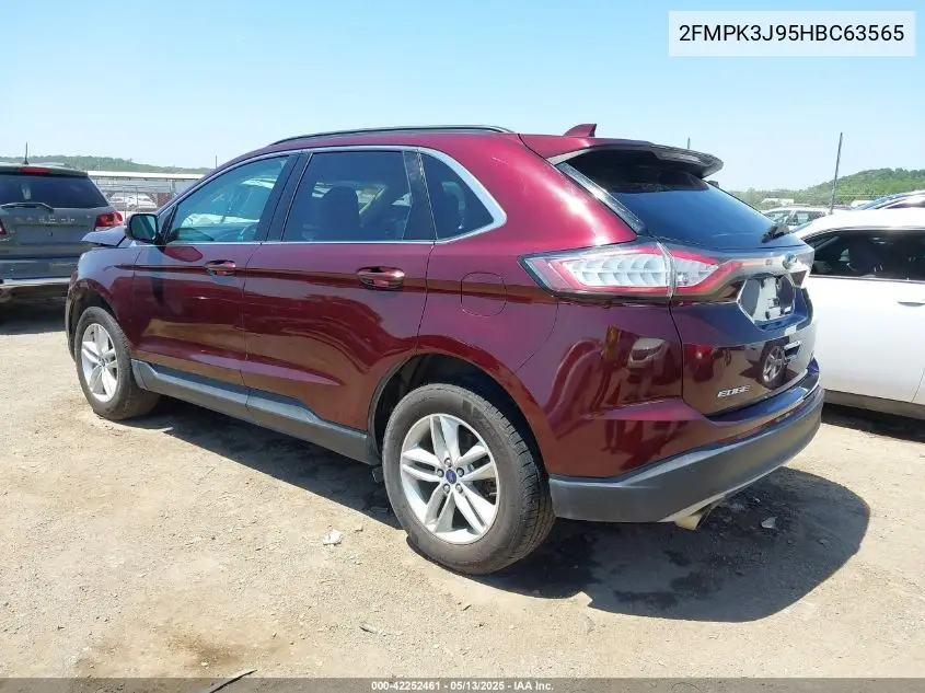 2017 Ford Edge Sel VIN: 2FMPK3J95HBC63565 Lot: 42252461