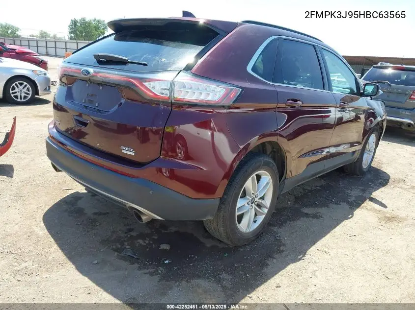 2017 Ford Edge Sel VIN: 2FMPK3J95HBC63565 Lot: 42252461