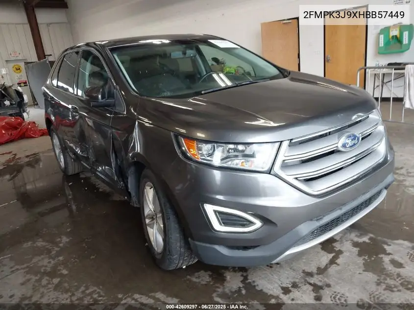 2017 Ford Edge Sel VIN: 2FMPK3J9XHBB57449 Lot: 42609297