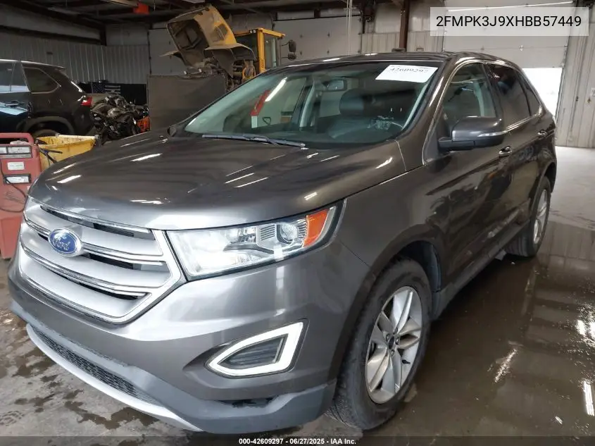 2017 Ford Edge Sel VIN: 2FMPK3J9XHBB57449 Lot: 42609297