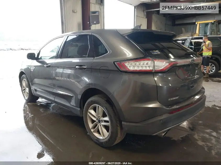 2017 Ford Edge Sel VIN: 2FMPK3J9XHBB57449 Lot: 42609297