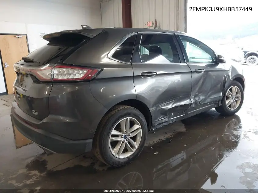 2017 Ford Edge Sel VIN: 2FMPK3J9XHBB57449 Lot: 42609297