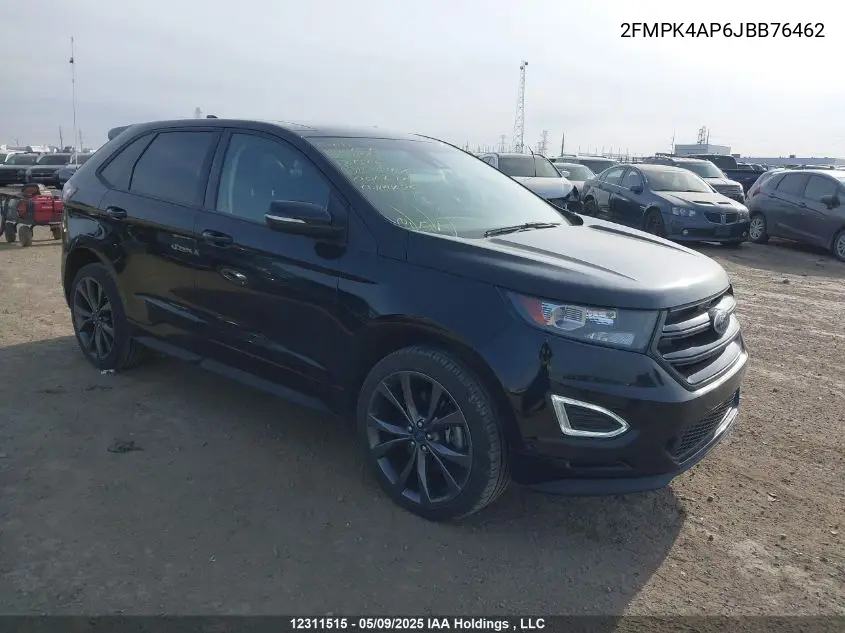 2018 Ford Edge Sport VIN: 2FMPK4AP6JBB76462 Lot: 12311515X