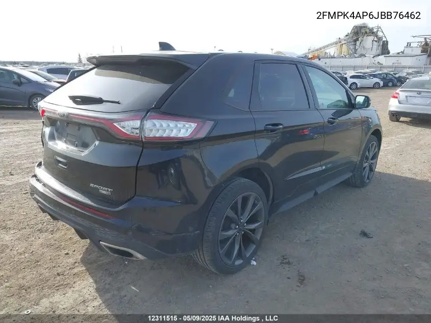 2018 Ford Edge Sport VIN: 2FMPK4AP6JBB76462 Lot: 12311515X