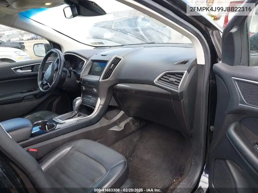 2018 Ford Edge Sel VIN: 2FMPK4J99JBB22316 Lot: 41683308