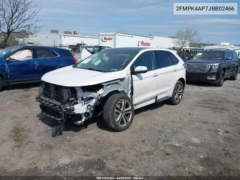 2018 Ford Edge Sport VIN: 2FMPK4AP7JBB02466 Lot: 41941081