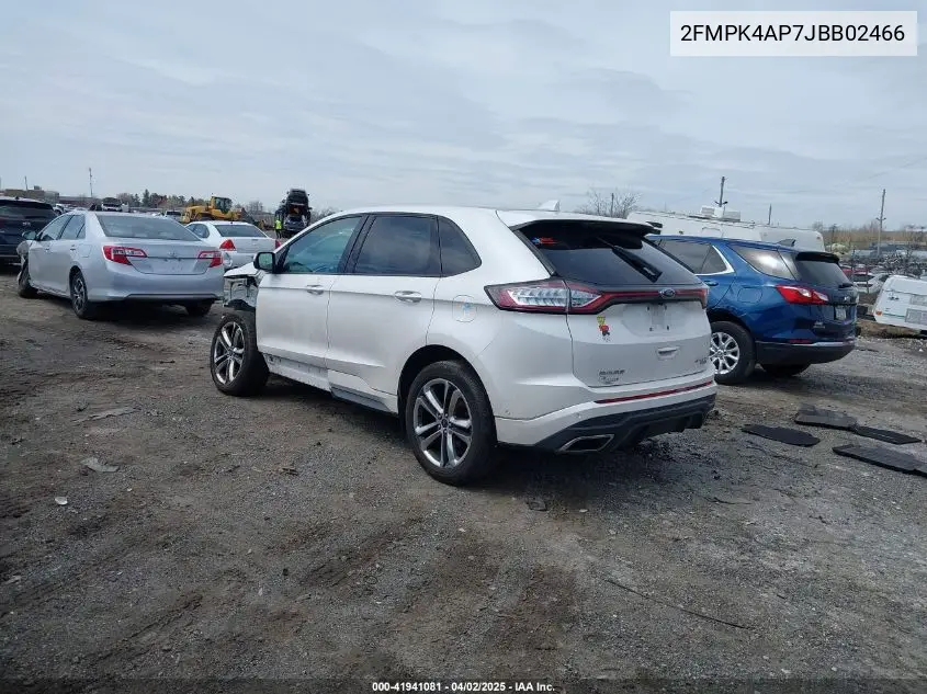 2018 Ford Edge Sport VIN: 2FMPK4AP7JBB02466 Lot: 41941081