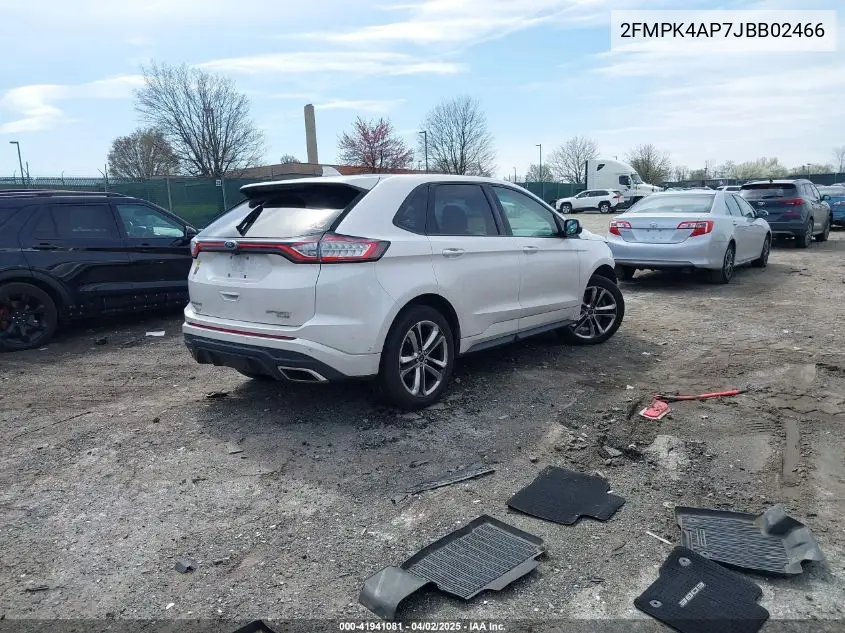 2018 Ford Edge Sport VIN: 2FMPK4AP7JBB02466 Lot: 41941081