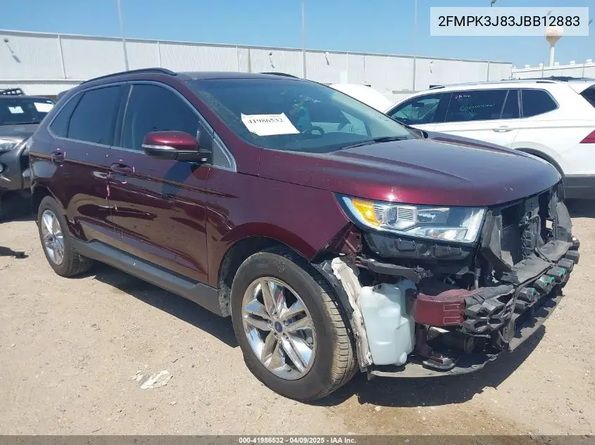 2018 Ford Edge Sel VIN: 2FMPK3J83JBB12883 Lot: 41986532