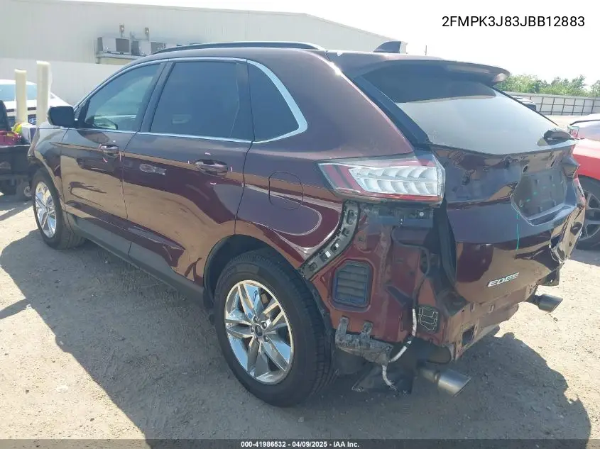 2018 Ford Edge Sel VIN: 2FMPK3J83JBB12883 Lot: 41986532